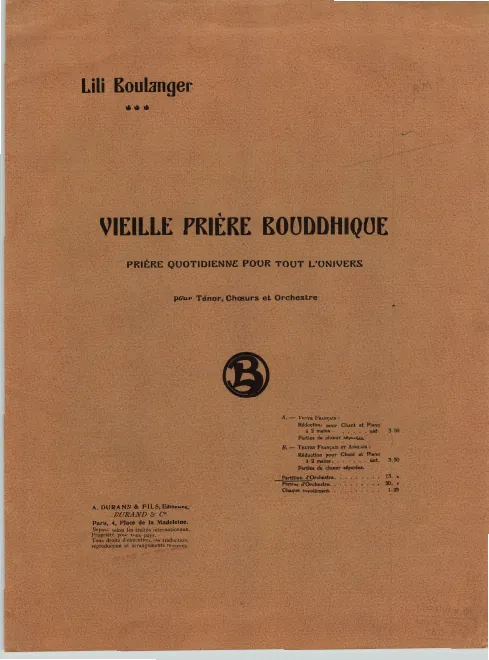 First page of Vieille prière bouddhique