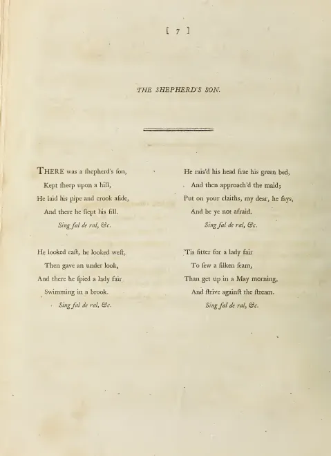 First page of The Shepherd's Son