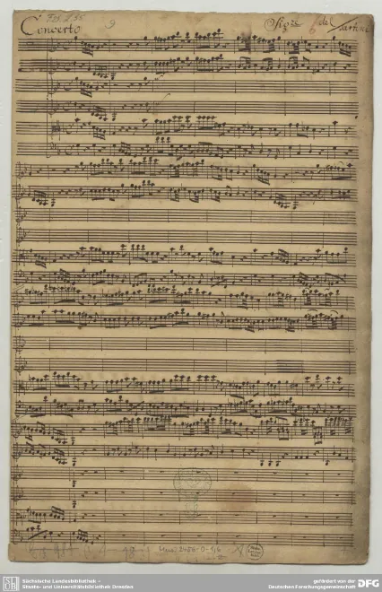 First page of Violin Concerto in G minor