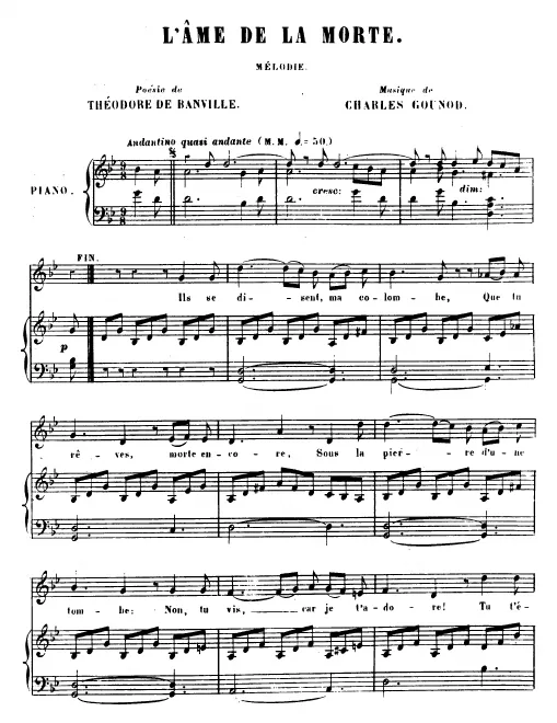 First page of L'âme de la morte