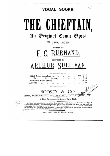 First page of The Chieftain