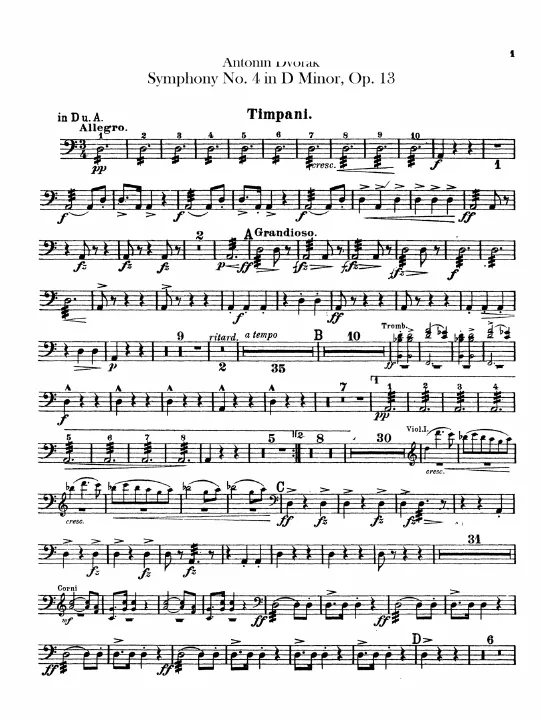 First page of Symphony No.4