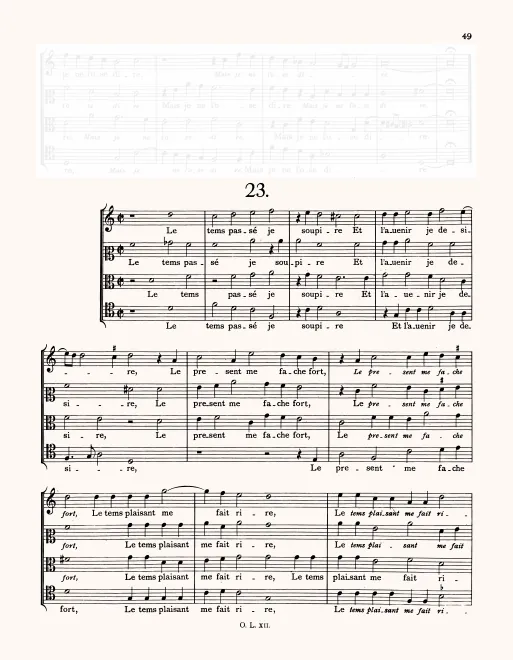 First page of Le tems passé
