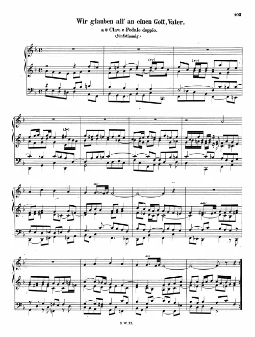 First page of Wir glauben all' an einen Gott, Vater