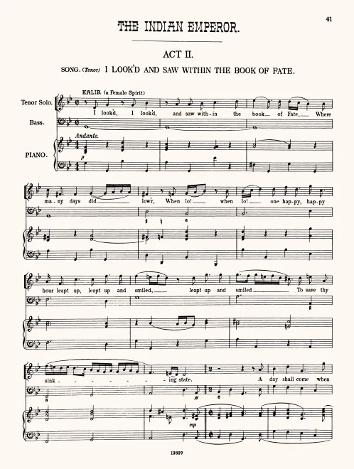 First page of The Indian Emperor
