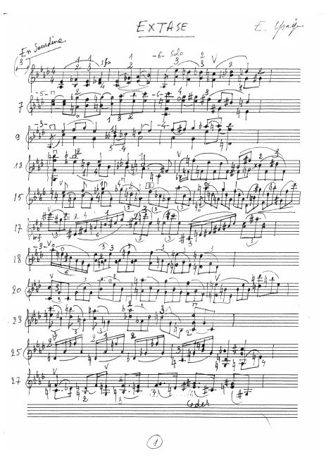 First page of Extase, Op.21