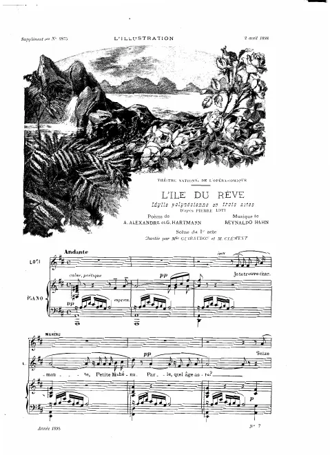 First page of L'île du rêve