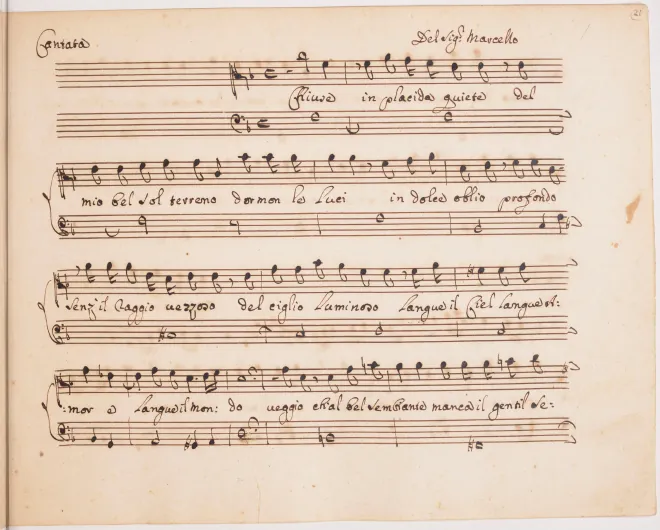 First page of Chiuse in placida quiete