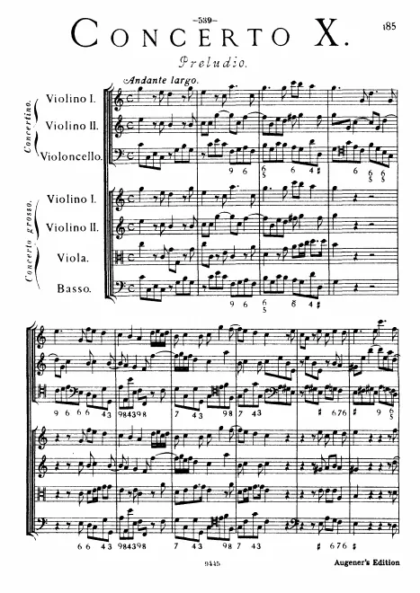 First page of Concerto grosso in C major