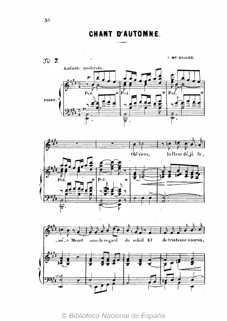First page of Chant d'automne