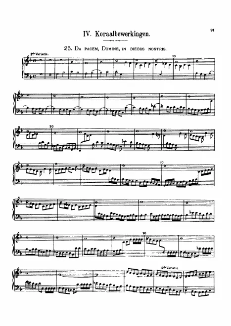 First page of Da pacem Domine, SwWV 302