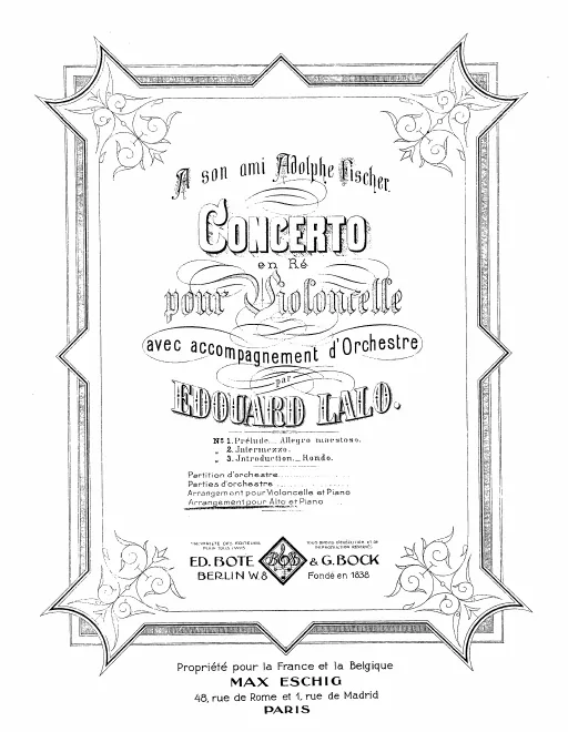First page of Cello Concerto