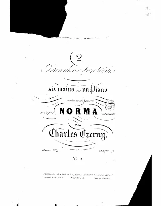 First page of 2 Grandes fantaisies sur des motifs favoris de l'opéra 'Norma'