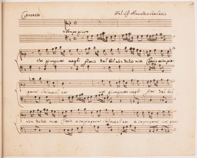 First page of Voi giungeste, o vaghi fiori