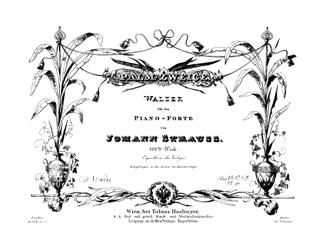 First page of Palm-Zweige, Op.122