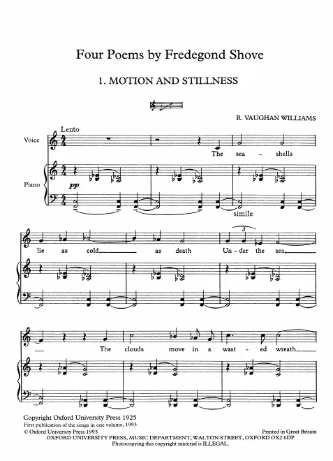 First page of 4 Poems by Fredegond Shove