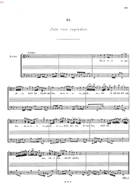 First page of Siete rose rugiadose