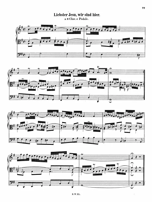 First page of Liebster Jesu, wir sind hier