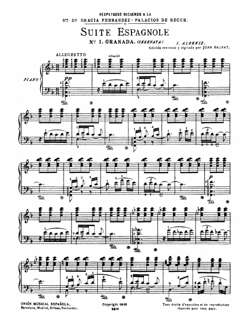 First page of Suite Española No.1