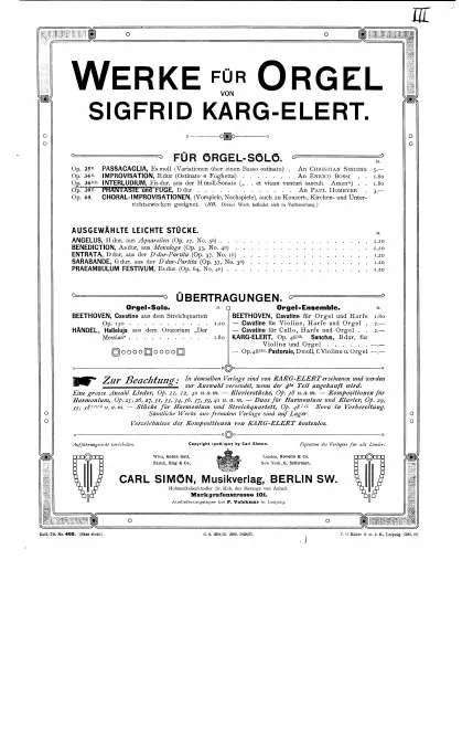 First page of Harmonium Sonata No.1