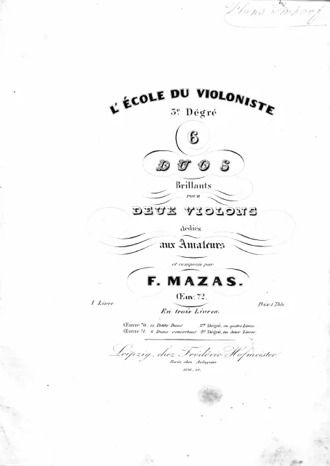 First page of 6 Duos brillians