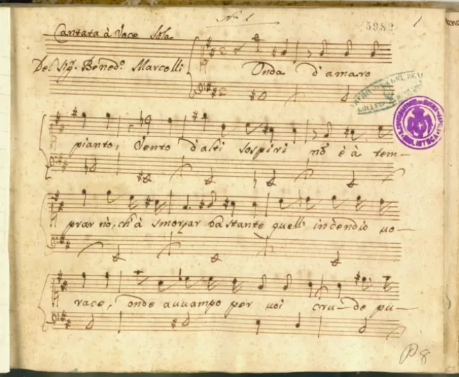 First page of Onda d’amaro pianto, SF A242