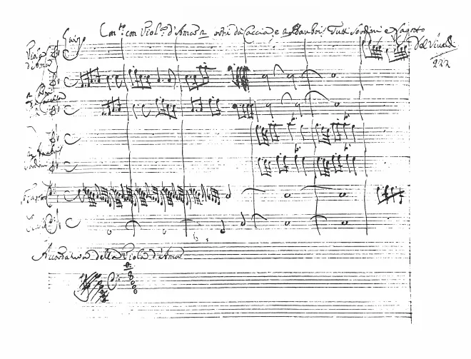 First page of Concerto in F major, RV 97