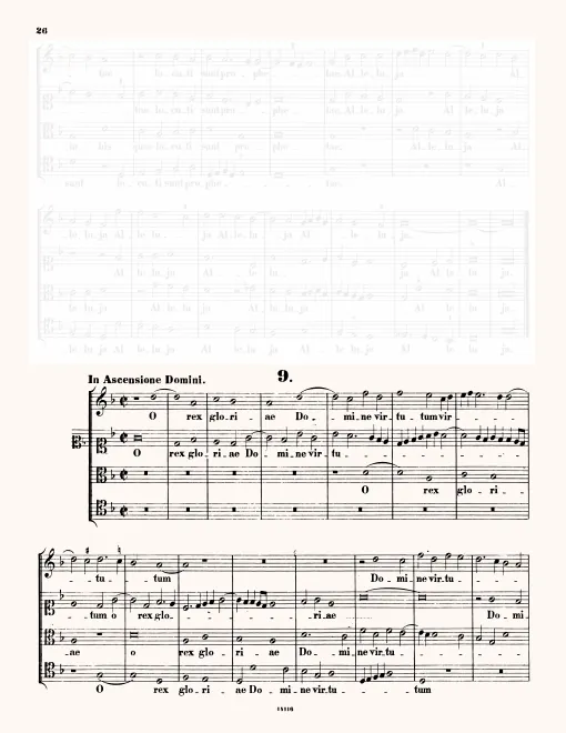 First page of O Rex gloriae