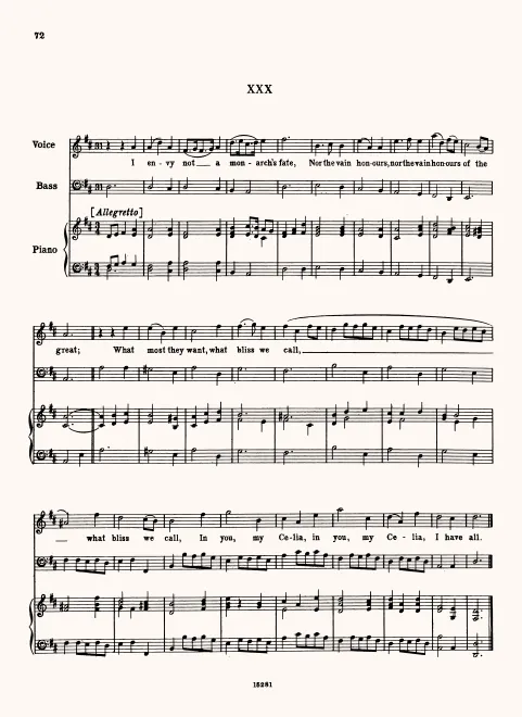 First page of I Envy Not a Monarch's Fate