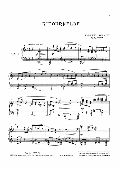 First page of Ritournelle