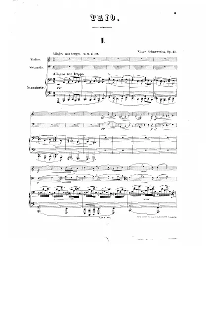 First page of Piano Trio No.2