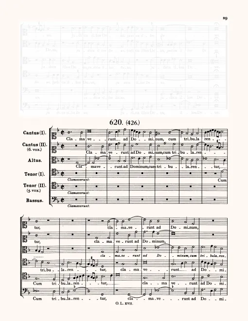 First page of Clamaverunt ad Dominum