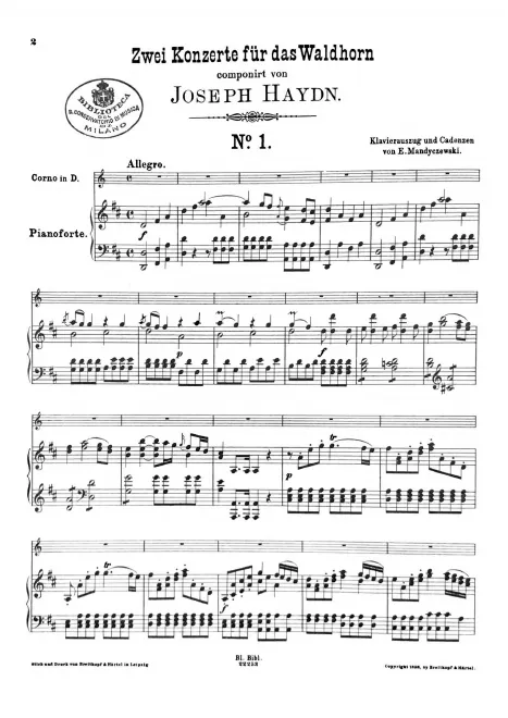 First page of Horn Concerto No.1