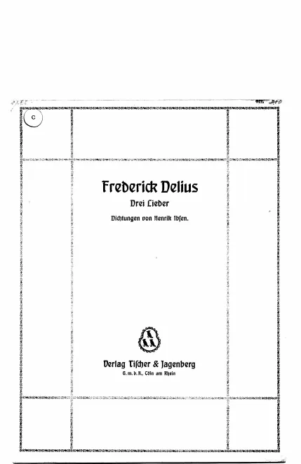 First page of Sieben Lieder
