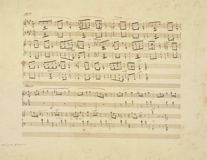 First page of Allegretto and Mazurka
