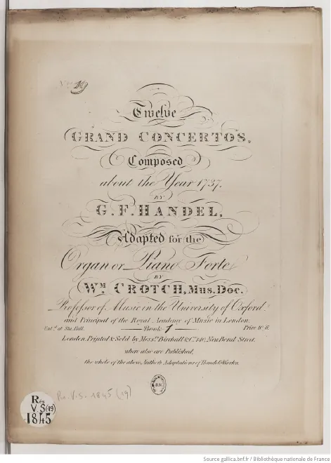 First page of 12 Concerti Grossi