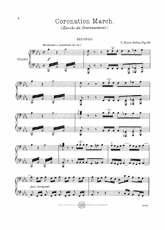 First page of Marche du couronnement