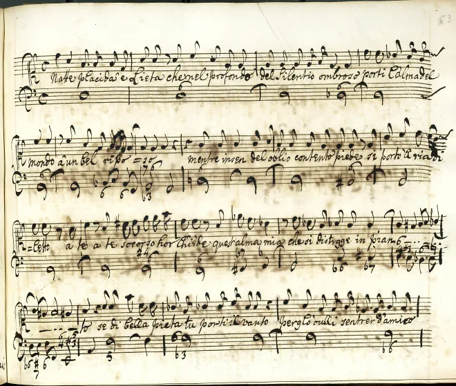 First page of Notte placida e lieta