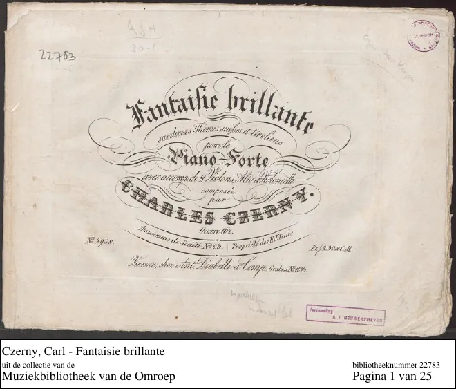 First page of Fantaisie brillante sur divers thêmes suisses et tiroliens