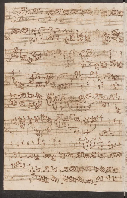 First page of Fugue in C major, H.388