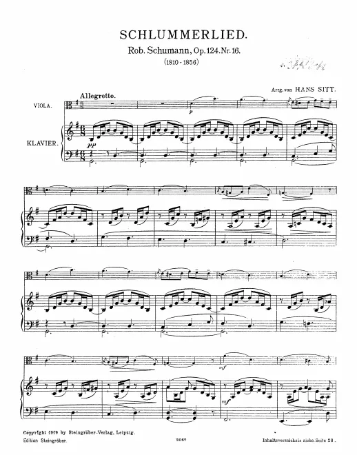 First page of Albumblätter