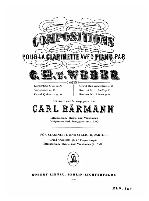 First page of Variationen über ein Thema aus Silvana