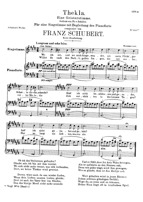 First page of Thekla: Eine Geisterstimme