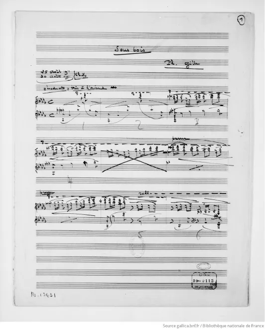 First page of Sous bois