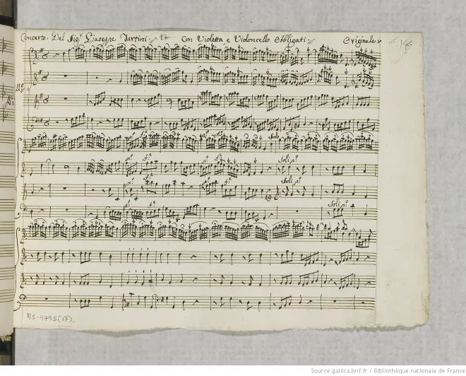 First page of Violin Concerto in G major