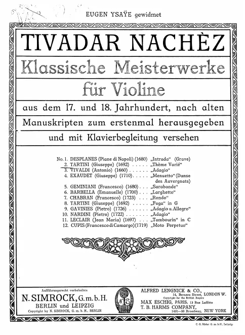 First page of Violin Sonata in F major, B.F4