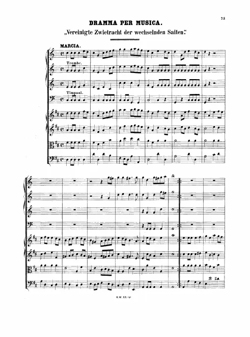 First page of Vereinigte Zwietracht der wechselnden Saiten