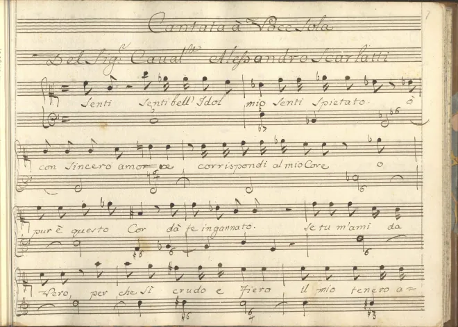 First page of Senti, bell’idol mio