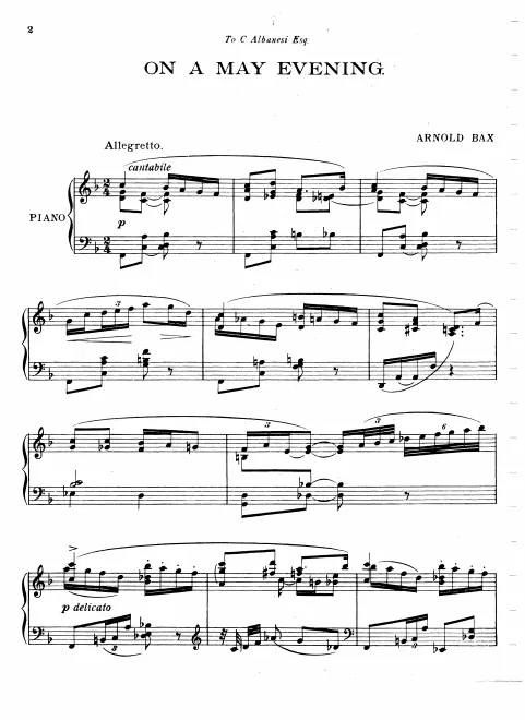 First page of On a May Evening