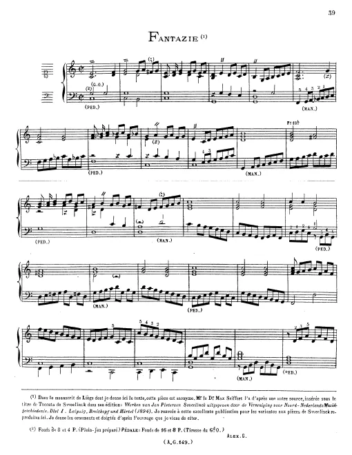 First page of Fantazie in C major